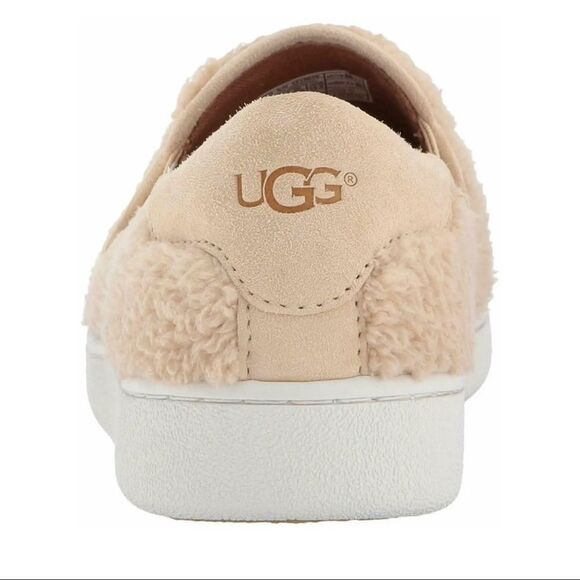 UGG Ricci beige shearling leather pull-on sneakers - Picture 4 of 10